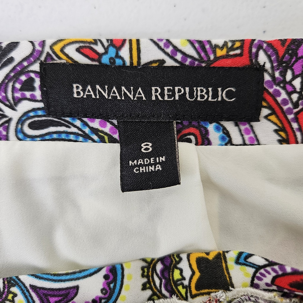 Banana Republic Women's Size 8 Paisley Maxi Skirt Lined Boho Gypsy Flowy Slit - Picture 3 of 14